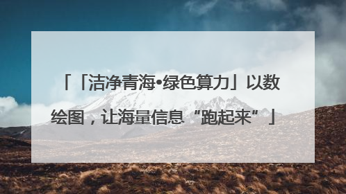 「洁净青海•绿色算力」以数绘图，让海量信息“跑起来”
