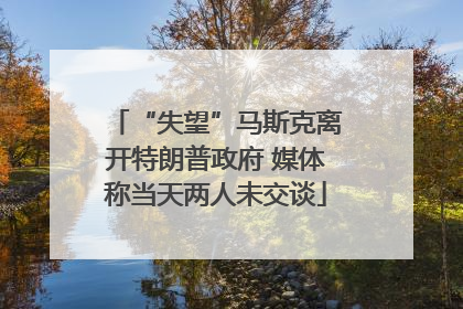 “失望”马斯克离开特朗普政府 媒体称当天两人未交谈