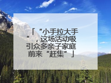 “小手拉大手”，这场活动吸引众多亲子家庭前来“赶集”