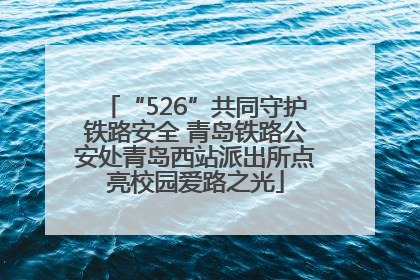 “526”共同守护铁路安全 青岛铁路公安处青岛西站派出所点亮校园爱路之光
