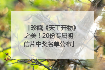 珍藏《天工开物》之美！20份专属明信片中奖名单公布