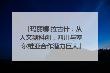 玛丽娜·拉古什：从人文到科创，四川与塞尔维亚合作潜力巨大