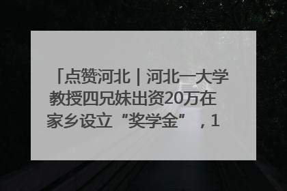点赞河北｜河北一大学教授四兄妹出资20万在家乡设立“奖学金”，13年为320名农村学生种下“希望的种子”
