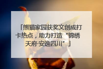 熊猫家园获奖文创成打卡热点，助力打造“锦绣天府·安逸四川”