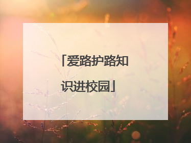 爱路护路知识进校园