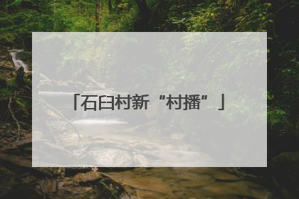石臼村新“村播”