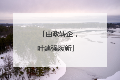 由政转企，叶建强履新