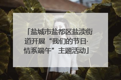 盐城市盐都区盐渎街道开展“我们的节日·情系端午”主题活动