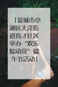 盐城市亭湖区大洋街道育才社区举办“欢乐粽动员”端午节活动