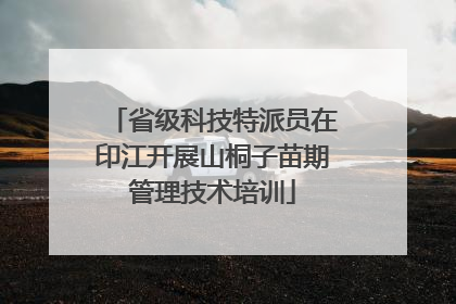 省级科技特派员在印江开展山桐子苗期管理技术培训