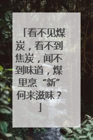 看不见煤炭，看不到焦炭，闻不到味道，煤里烹“新”何来滋味？