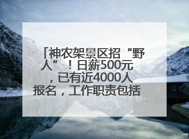 神农架景区招“野人”！日薪500元，已有近4000人报名，工作职责包括“接受游客投喂”