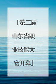 第二届山东省职业技能大赛开幕