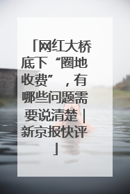 网红大桥底下“圈地收费”，有哪些问题需要说清楚｜新京报快评