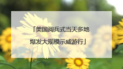 美国阅兵式当天多地爆发大规模示威游行