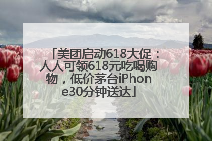 美团启动618大促：人人可领618元吃喝购物，低价茅台iPhone30分钟送达