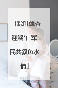 粽叶飘香迎端午 军民共叙鱼水情