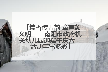 粽香传古韵 童声颂文明——南阳市政府机关幼儿园迎端午庆六一活动丰富多彩