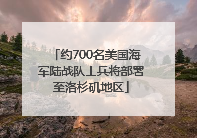 约700名美国海军陆战队士兵将部署至洛杉矶地区