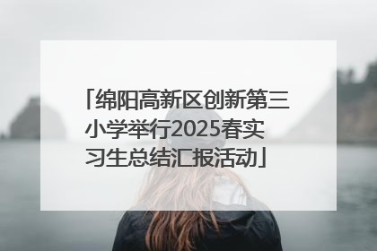 绵阳高新区创新第三小学举行2025春实习生总结汇报活动