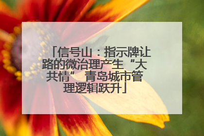 信号山：指示牌让路的微治理产生“大共情” 青岛城市管理逻辑跃升