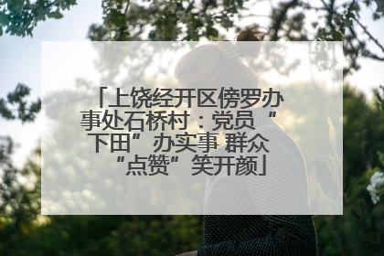 上饶经开区傍罗办事处石桥村：党员“下田”办实事 群众“点赞”笑开颜
