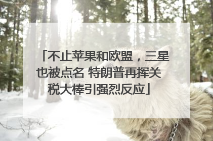 不止苹果和欧盟，三星也被点名 特朗普再挥关税大棒引强烈反应
