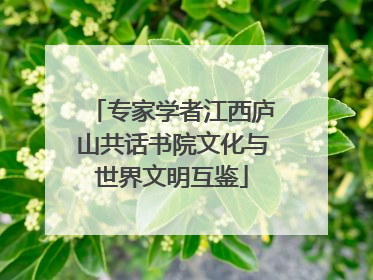 专家学者江西庐山共话书院文化与世界文明互鉴