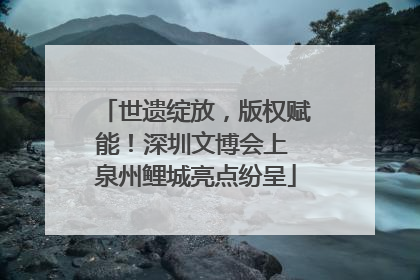 世遗绽放，版权赋能！深圳文博会上 泉州鲤城亮点纷呈