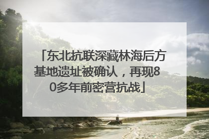 东北抗联深藏林海后方基地遗址被确认，再现80多年前密营抗战