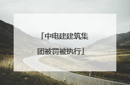 中电建建筑集团被罚被执行