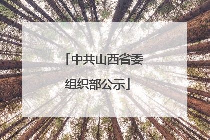 中共山西省委组织部公示