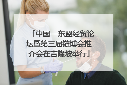 中国—东盟经贸论坛暨第三届链博会推介会在吉隆坡举行
