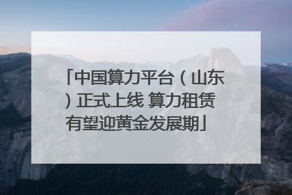中国算力平台（山东）正式上线 算力租赁有望迎黄金发展期