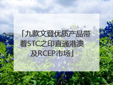 九款文登优质产品带着STC之印直通港澳及RCEP市场