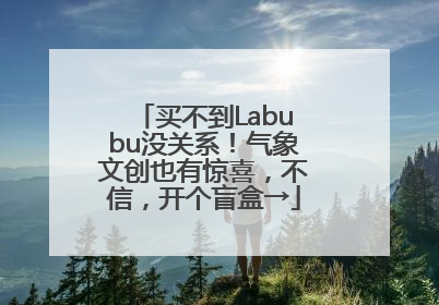 买不到Labubu没关系！气象文创也有惊喜，不信，开个盲盒→