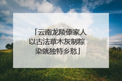 云南龙陵傣家人以古法草木灰制粽 染就独特乡愁