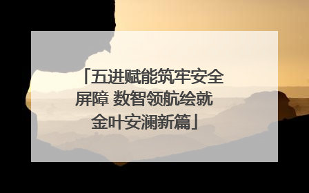 五进赋能筑牢安全屏障 数智领航绘就金叶安澜新篇