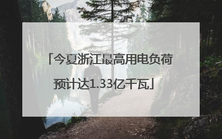 今夏浙江最高用电负荷预计达1.33亿千瓦