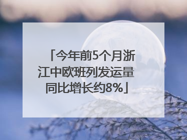 今年前5个月浙江中欧班列发运量同比增长约8%