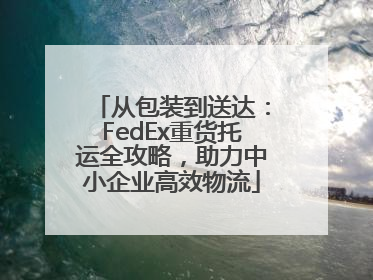 从包装到送达：FedEx重货托运全攻略，助力中小企业高效物流