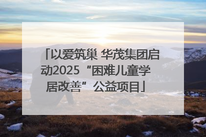 以爱筑巢 华茂集团启动2025“困难儿童学居改善”公益项目