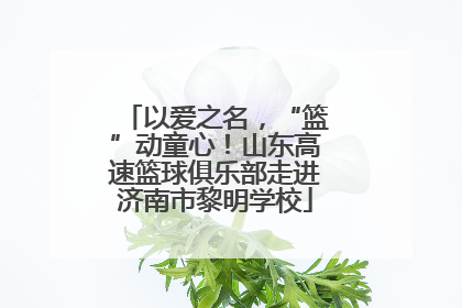 以爱之名，“篮”动童心！山东高速篮球俱乐部走进济南市黎明学校