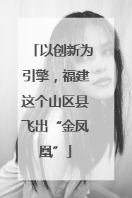 以创新为引擎，福建这个山区县飞出“金凤凰”