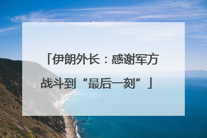 伊朗外长：感谢军方战斗到“最后一刻”