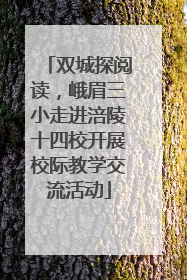 双城探阅读，峨眉三小走进涪陵十四校开展校际教学交流活动