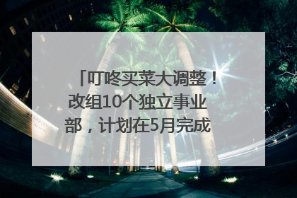 叮咚买菜大调整！改组10个独立事业部，计划在5月完成App端全面改版