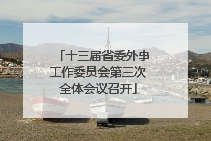 十三届省委外事工作委员会第三次全体会议召开