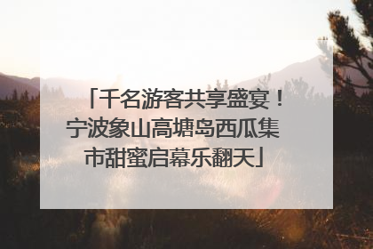 千名游客共享盛宴！宁波象山高塘岛西瓜集市甜蜜启幕乐翻天