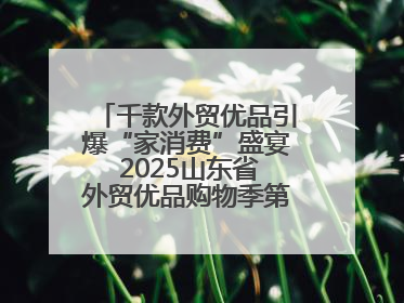 千款外贸优品引爆“家消费”盛宴 2025山东省外贸优品购物季第三期圆满收官